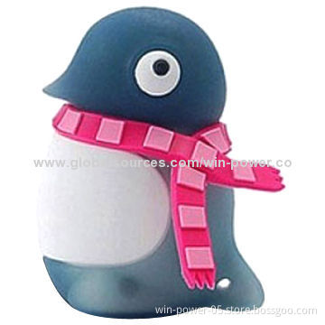 Cartoon USB Flash Drive, Penguin USB Memory Stick, Great Gift, Low-power Consumption, Full Capacity